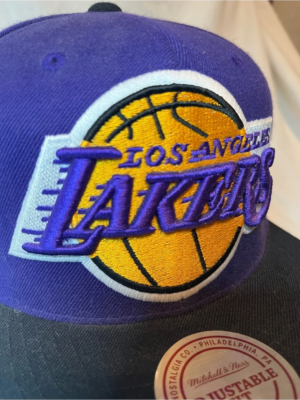 Los Angeles Lakers Mitchell & Ness Hardwood Classics Snapback Hat NBA Purple